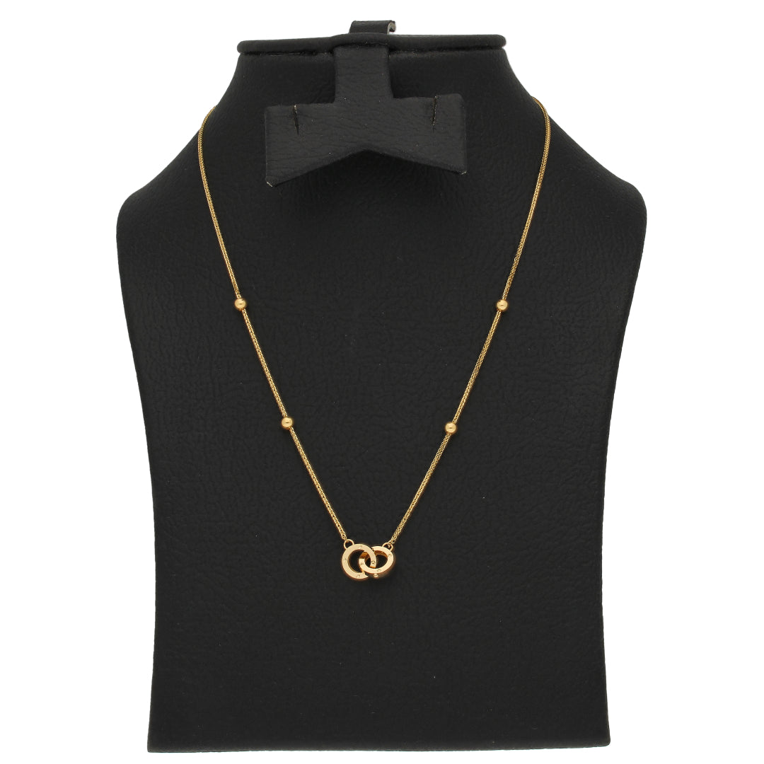 Gold Interlock Ring Necklace 18KT - FKJNKL18KU6590