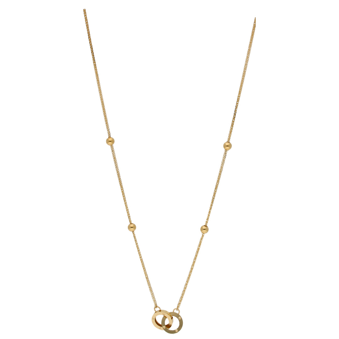 Gold Interlock Ring Necklace 18KT - FKJNKL18KU6590