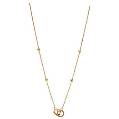 Gold Interlock Ring Necklace 18KT - FKJNKL18KU6590