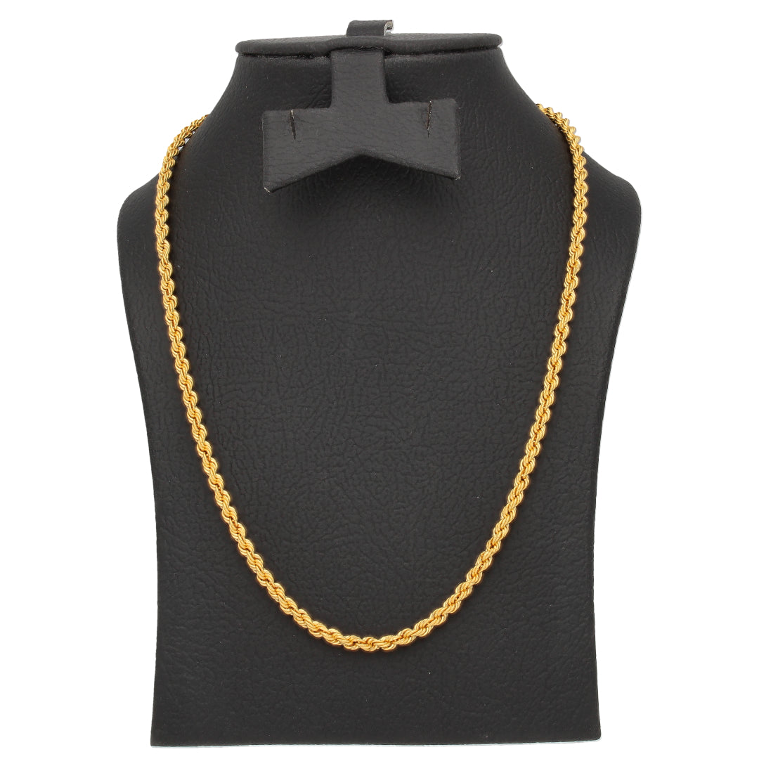 Gold Rope Chain 22KT - FKJCN22KU6622 – FKJewellers UAE