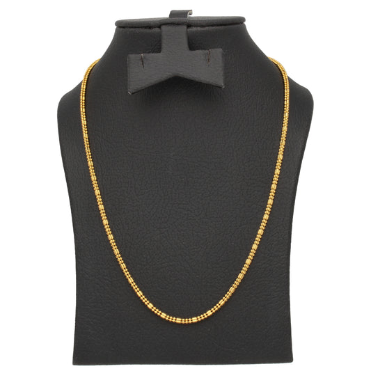 Gold Beaded Chain 22KT - FKJCN22KU6620