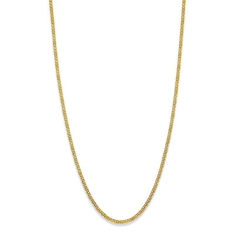 Gold 18 Inches Carpet Chain in 18KT - FKJCN18KU6322