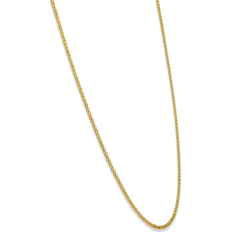 Gold 18 Inches Carpet Chain in 18KT - FKJCN18KU6322