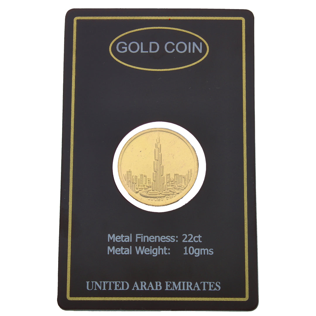 Gold 10 Grams Burj Khalifa Coin 22KT - FKJCON22K2341