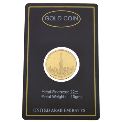 Gold 10 Grams Burj Khalifa Coin 22KT - FKJCON22K2341