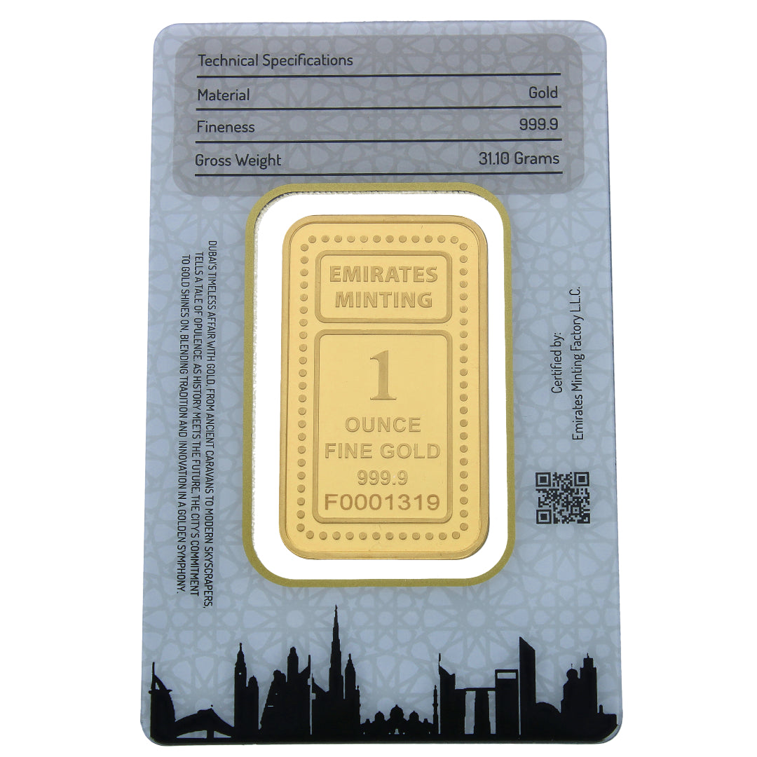 Emirates Minting 1 Ounce Burj Khalifa Gold Bar 999.9 Purity - FKJGBR24K2335