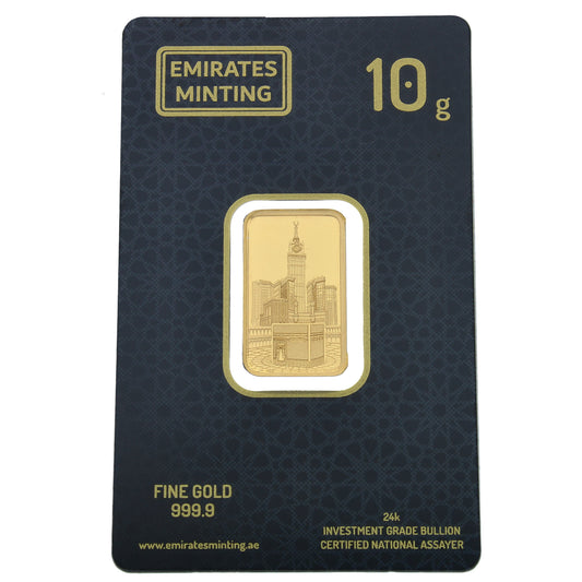 Emirates Minting 10 Grams Kaaba Gold Bar 999.9 Purity - FKJGBR24K2336