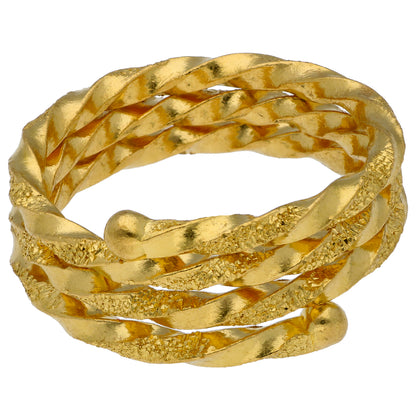 Gold 10 Grams Spiral Ring 24KT - FKJRN24KU6568