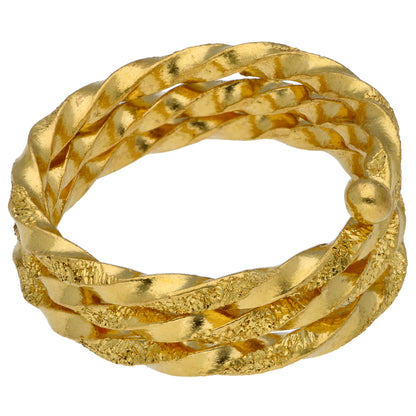 Gold 10 Grams Spiral Ring 24KT - FKJRN24KU6568