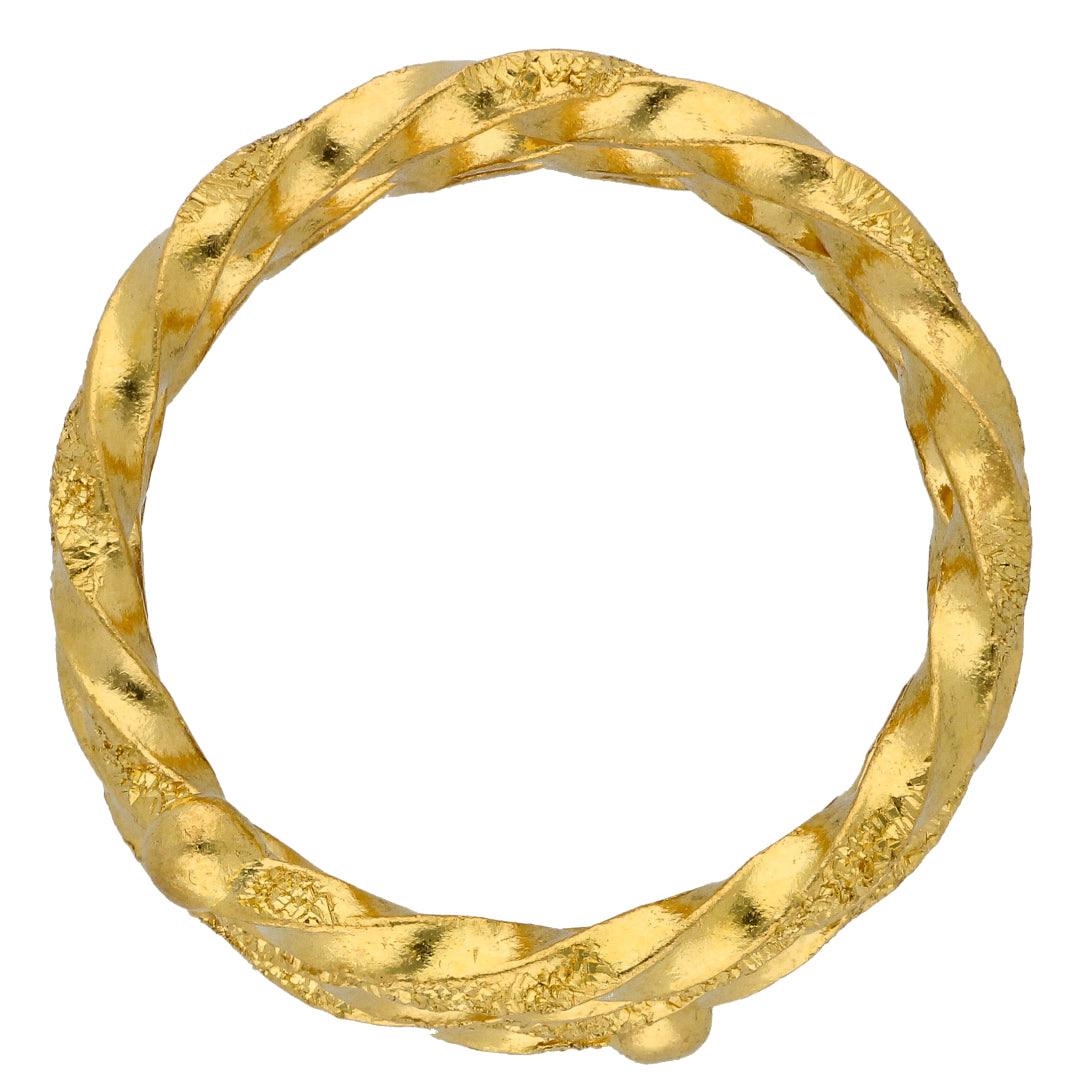 Gold 10 Grams Spiral Ring 24KT - FKJRN24KU6568