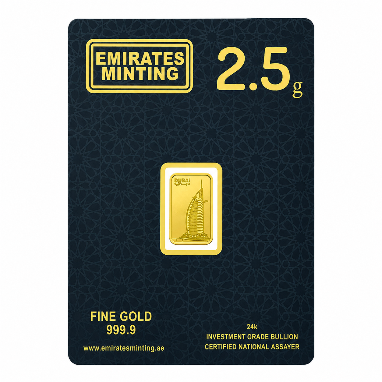 Emirates Minting 2.5 Grams Burj Al Arab Gold Bar 999.9 Purity - FKJGBR24K2331