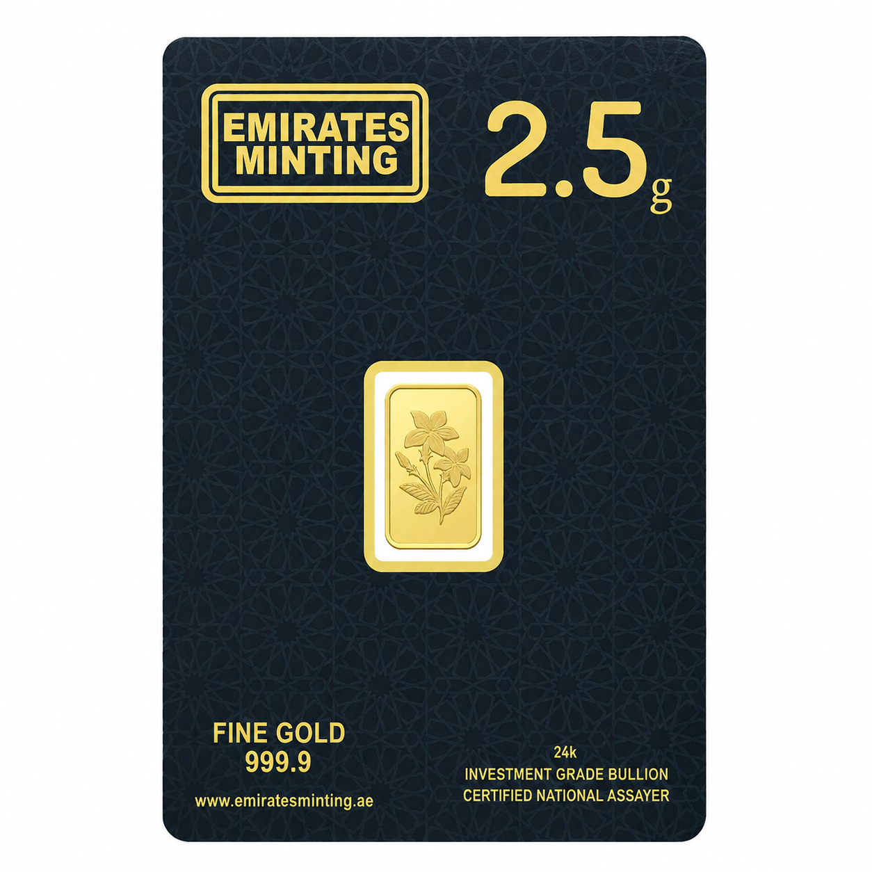 Emirates Minting 2.5 Grams Flower Gold Bar 999.9 Purity - FKJGBR24K2330
