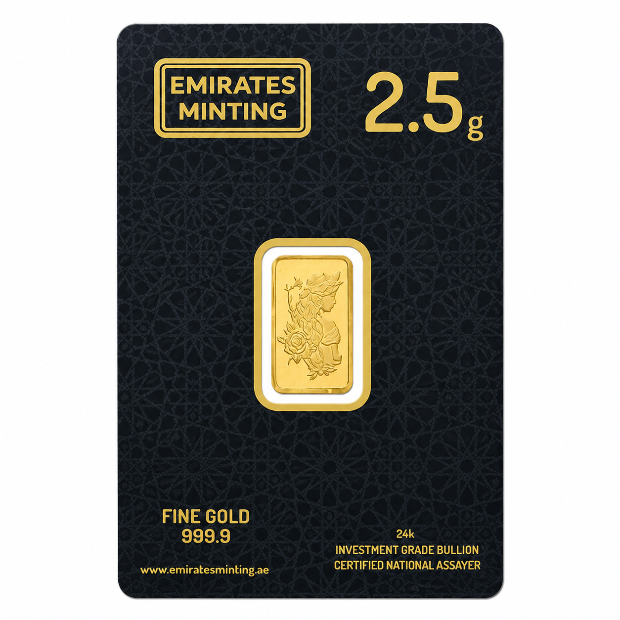 Emirates Minting 2.5 Gram Flower Girl Gold Bar 24KT 999.9 Purity - FKJGBR24K6800