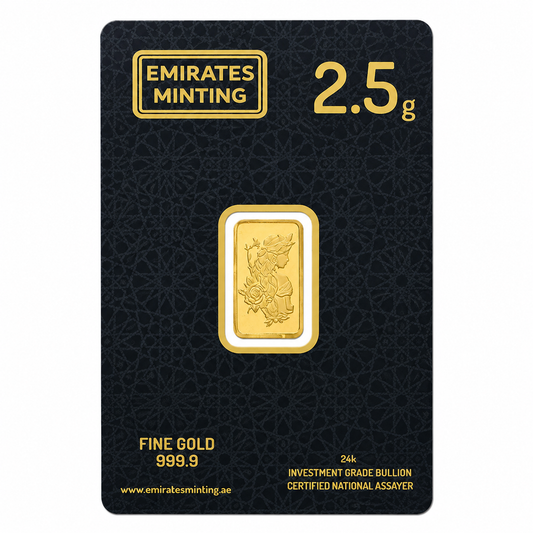 Emirates Minting 2.5 Gram Flower Girl Gold Bar 24KT 999.9 Purity - FKJGBR24K6800