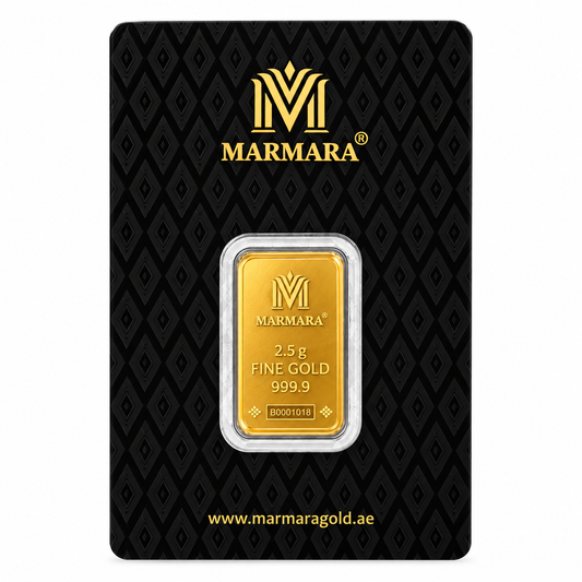 MARMARA 2.5 Grams Gold Bar 24KT 999.9 Purity - FKJGBR24K7065