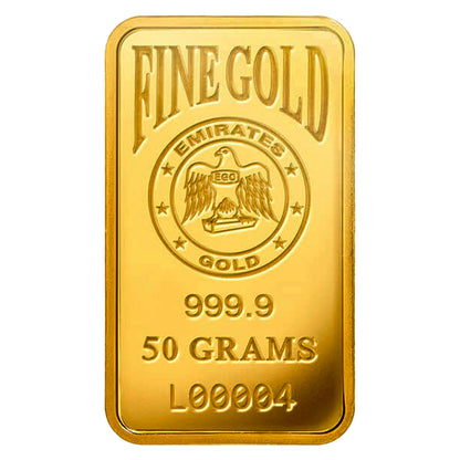 Emirates 50 Grams 999.9 Purity Gold Bar - FKJGBR24K2200