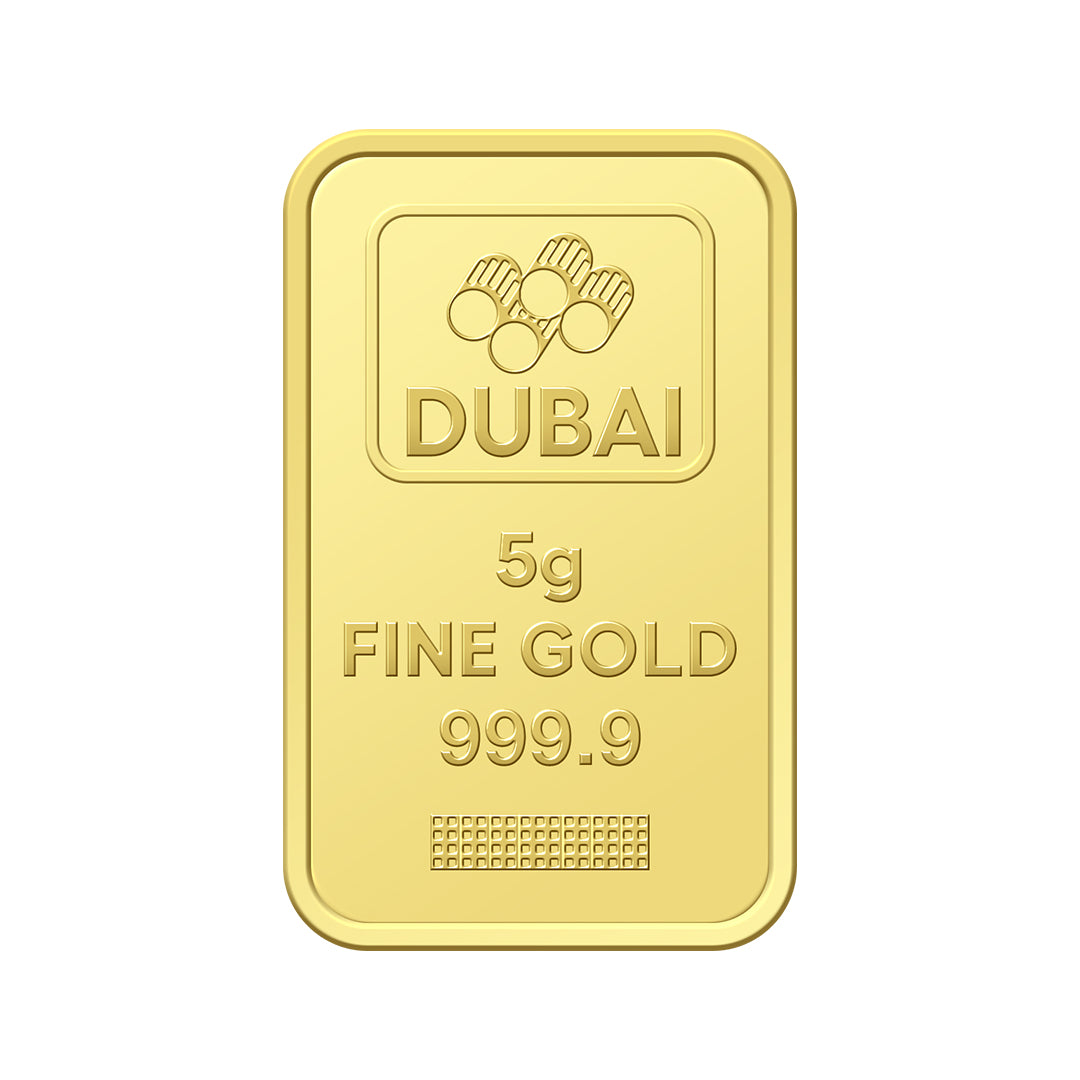 Dubai 5 Grams Pure 999.9 Fine Gold Bar - FKJGBR24K2221