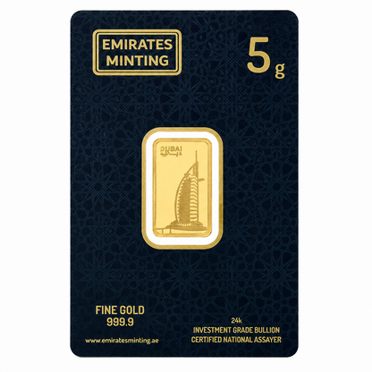 Emirates Minting 5 Grams Burj Al Arab Gold Bar 999.9 Purity - FKJGBR24K2353