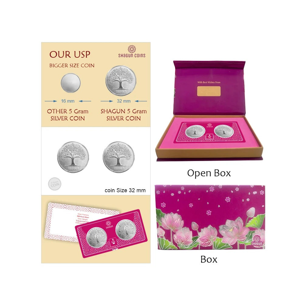 Tree Box 5 Grams Silver Coin - FKJCONSL6995
