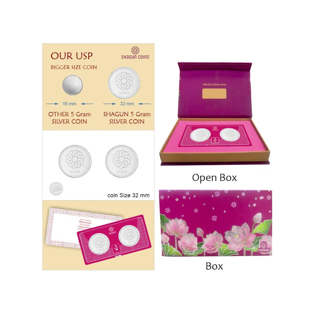 Shagun Box 5 Grams Silver Coin - FKJCONSL6994