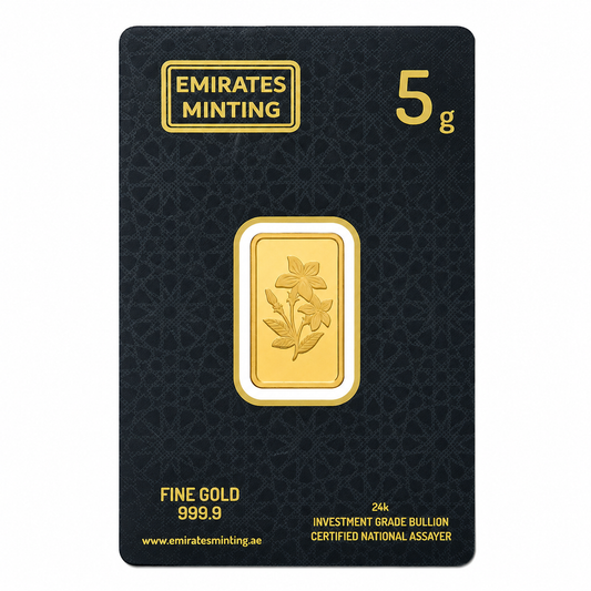 Emirates Minting 5 Grams Flower Gold Bar 999.9 Purity - FKJGBR24K2351