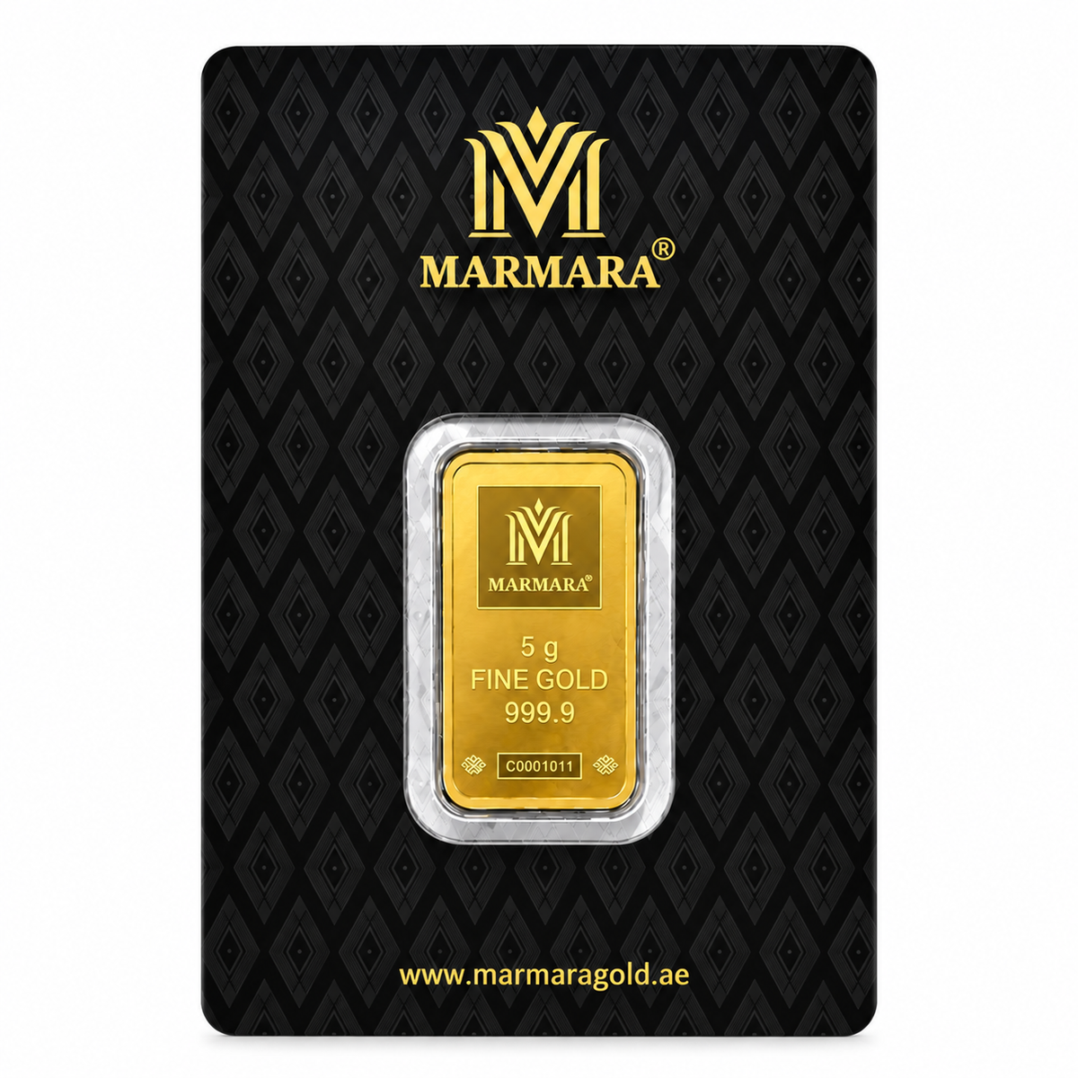 MARMARA 5 Grams Gold Bar 24KT 999.9 Purity - FKJGBR24K7066
