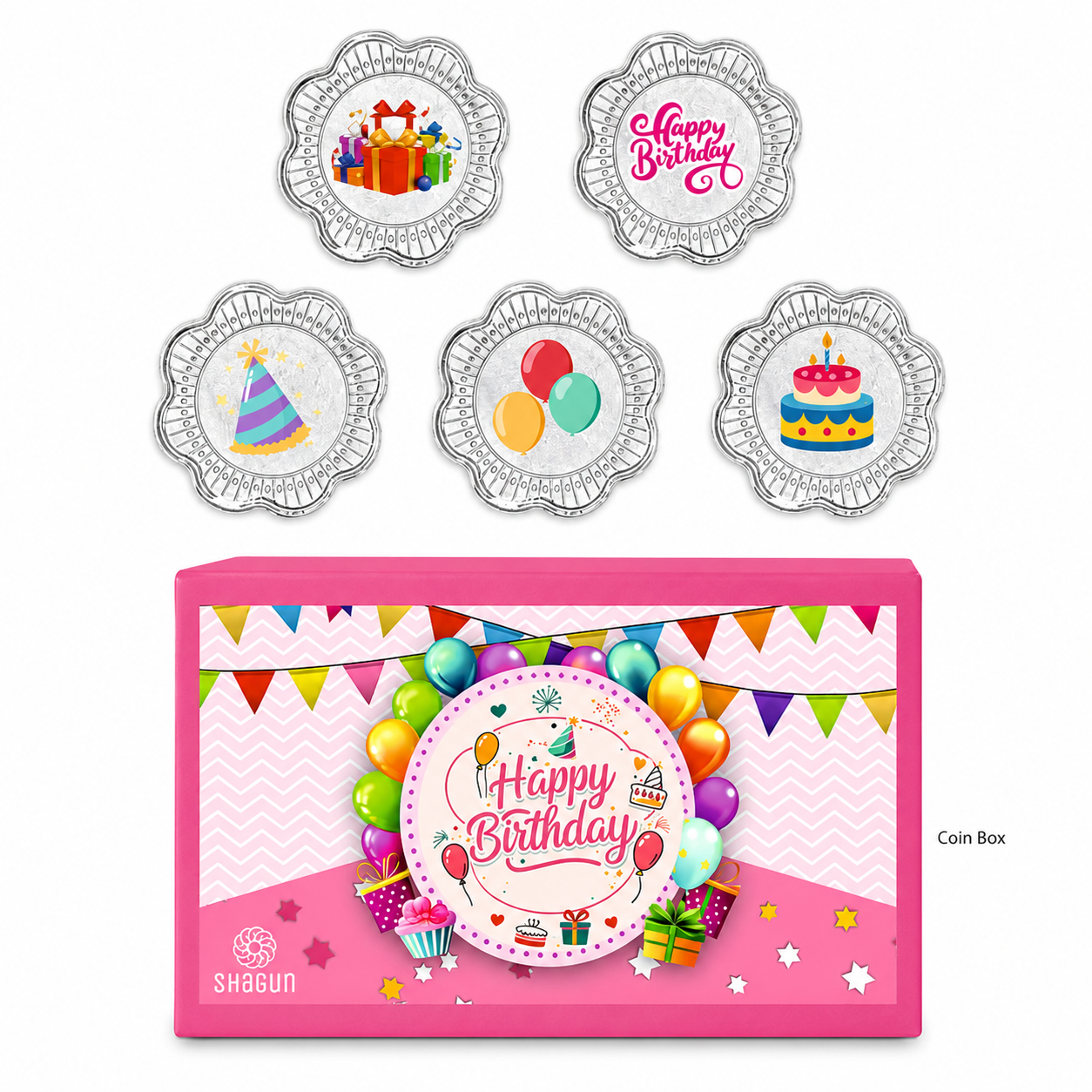 Happy Birthday Box 5 Grams Colorized Silver Coin - FKJCONSL6989