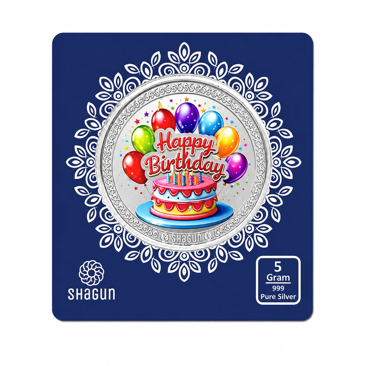 Happy Birthday 5 Grams Colorized Silver Coin - FKJCONSL6986