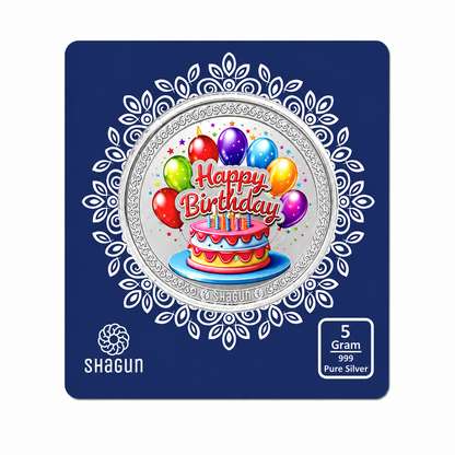 Happy Birthday 5 Grams Colorized Silver Coin - FKJCONSL6986