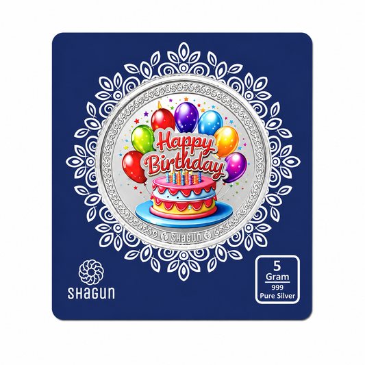 Happy Birthday 5 Grams Colorized Silver Coin - FKJCONSL6986