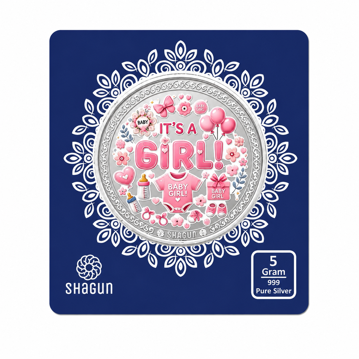 It's a Girl 5 Grams Colorized Silver Coin - FKJCONSL6984