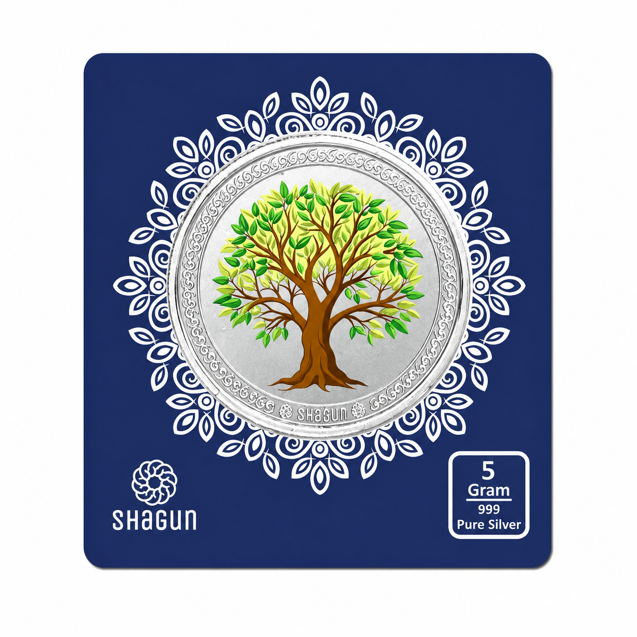 Tree 5 Grams Colorized Silver Coin - FKJCONSL6987