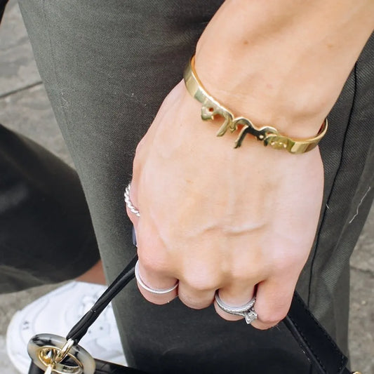 Gold & Silver Personalized Arabic Name Bangle - FKJBNGU6273