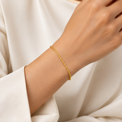 Gold Rope Bracelet 18KT - FKJBRL18K2531