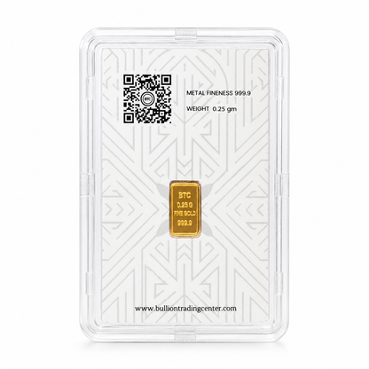 BTC 0.25 Gram Gold Bar 24KT - FKJGBR24K6952