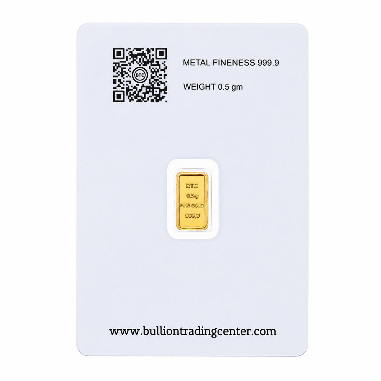 BTC 0.5 Gram Gold Bar 24KT - FKJGBR24K6951