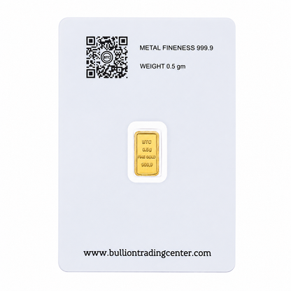 BTC 0.5 Gram Gold Bar 24KT - FKJGBR24K6951