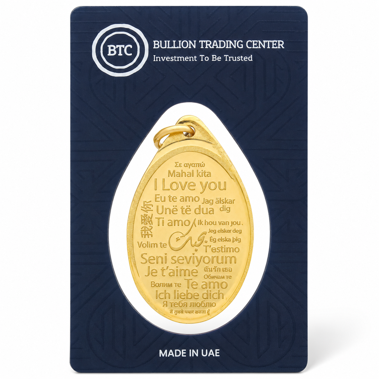 BTC 1/2 Ounce I Love You Gold Pendant 24KT – FKJGBR24K6936