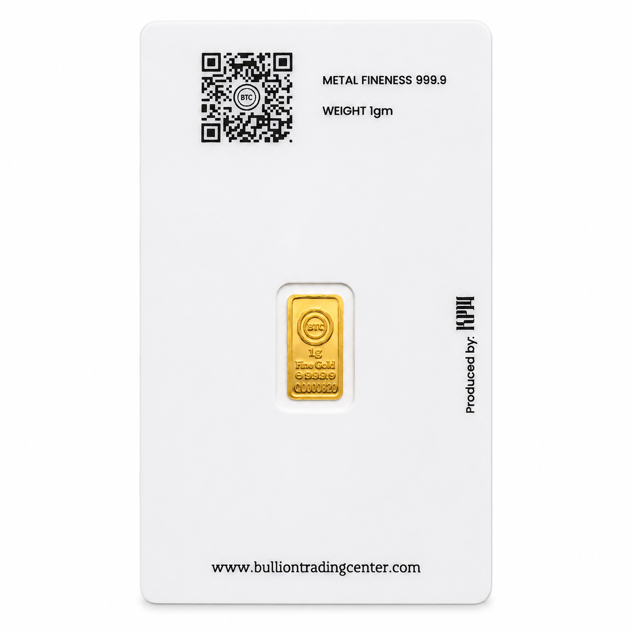 BTC 1 Gram Al Haram Gold Bar 24KT - FKJGBR24K6943