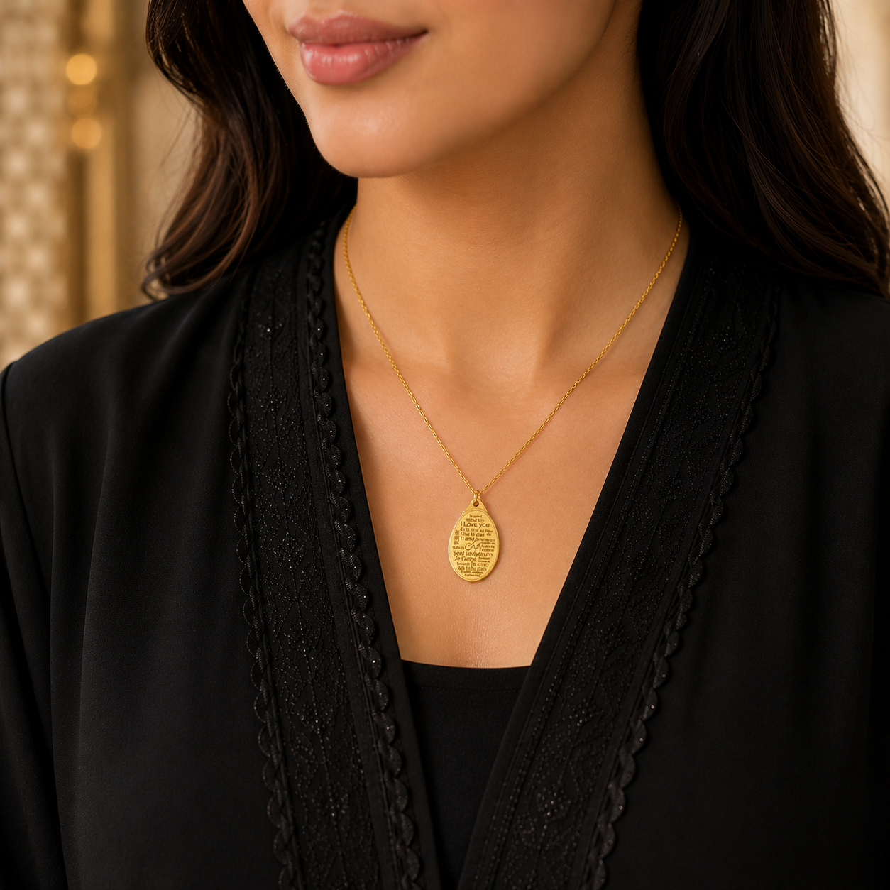 BTC 5.35 Grams I Love You Gold Pendant 24KT – FKJGBR24K6940