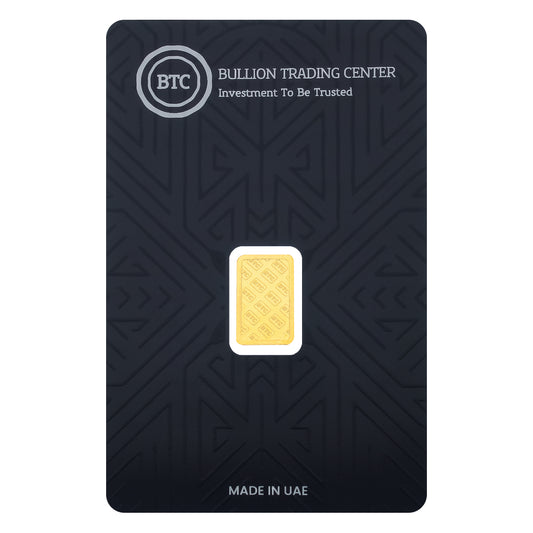 BTC 1 Gram Gold Bar 24KT - FKJGBR24K2318