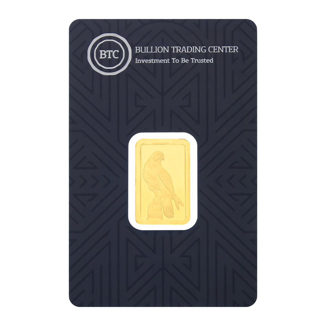 BTC 5 Grams The Falcon Gold Bar 24KT - FKJGBR24K6608
