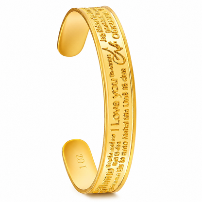 BTC 1 Ounce I Love You Gold Bangle 24KT – FKJGBR24K6942
