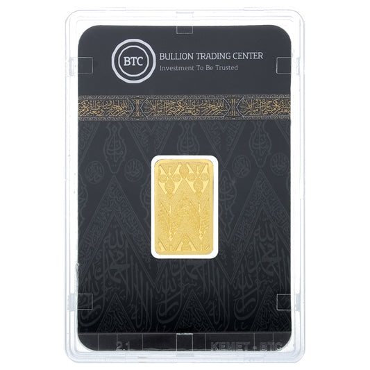 BTC 5 Grams Kiswa Box Gold Bar 24KT - FKJGBR24K6923