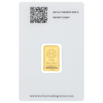 BTC 2.5 Grams I Love You Gold Bar 24KT - FKJGBR24K6607