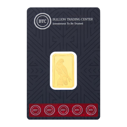 BTC 10 Grams The Falcon Gold Bar 24KT - FKJGBR24K9919