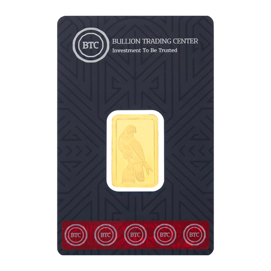 BTC 10 Grams The Falcon Gold Bar 24KT - FKJGBR24K9919