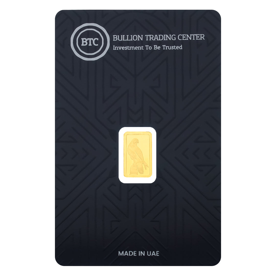 BTC 1 Gram The Falcon Gold Bar 24KT - FKJGBR24K6685