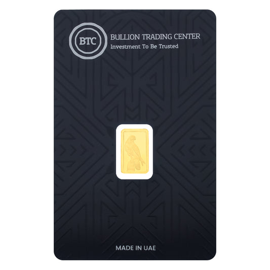 BTC 1 Gram The Falcon Gold Bar 24KT - FKJGBR24K6685