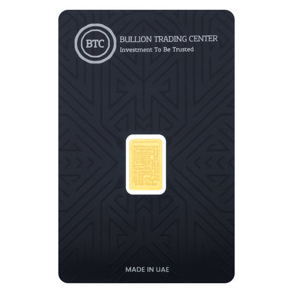 BTC 1 Gram I Love You Gold Bar 24KT - FKJGBR24K6604